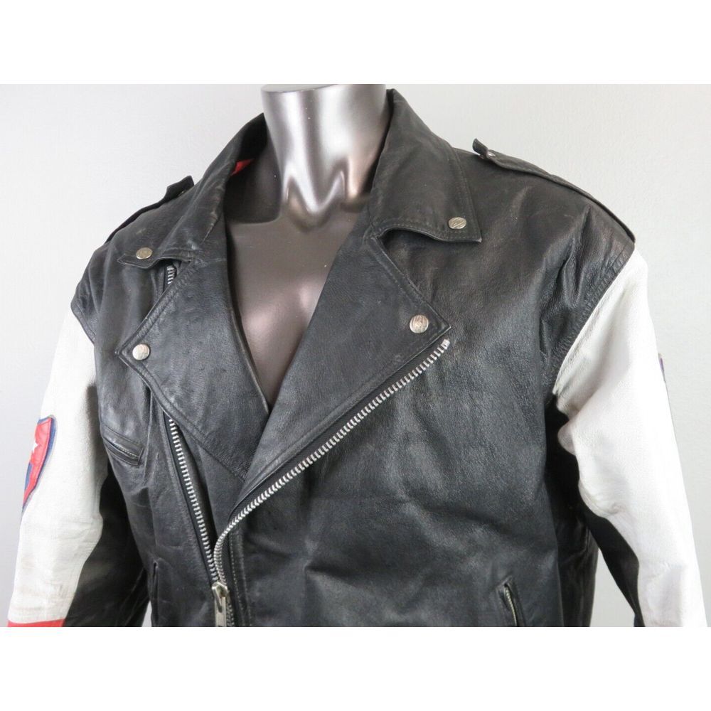 Vintage Black and White Bomber Jacket - Picture 5 of 16